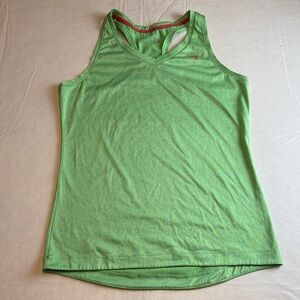 Mizuno Women's Bright Green Racerback Tank Top Red Logo Size M